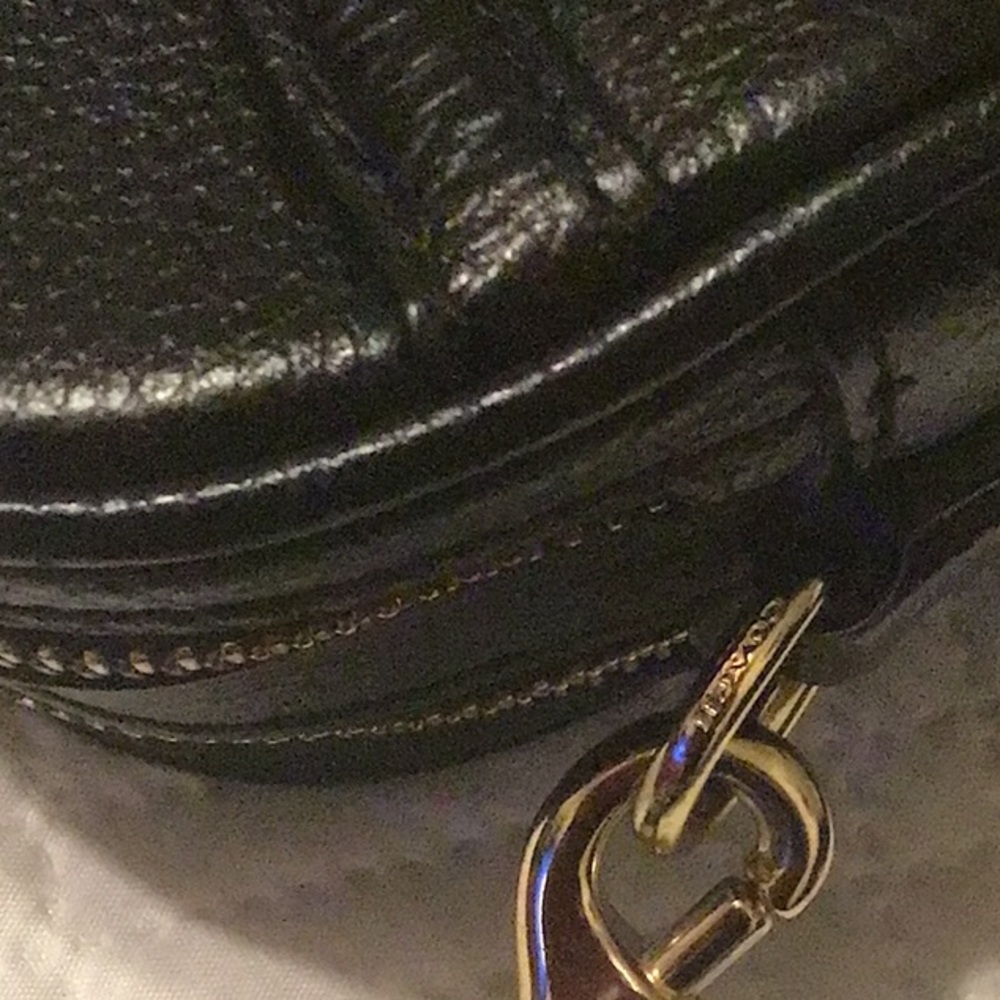Coach Black Pebbled Leather Embossed Logo Crossbody - Picture 5 of 10
